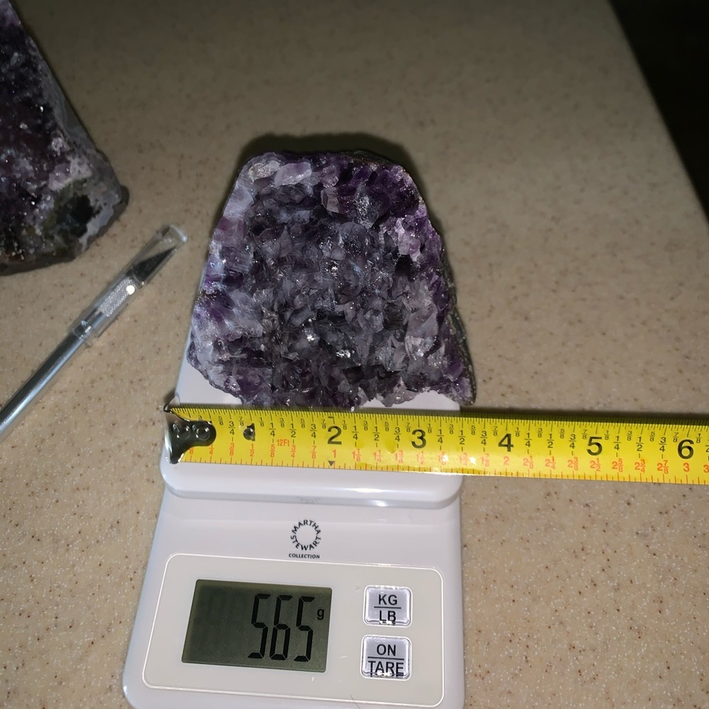 Amethyst stone cluster 565 grams